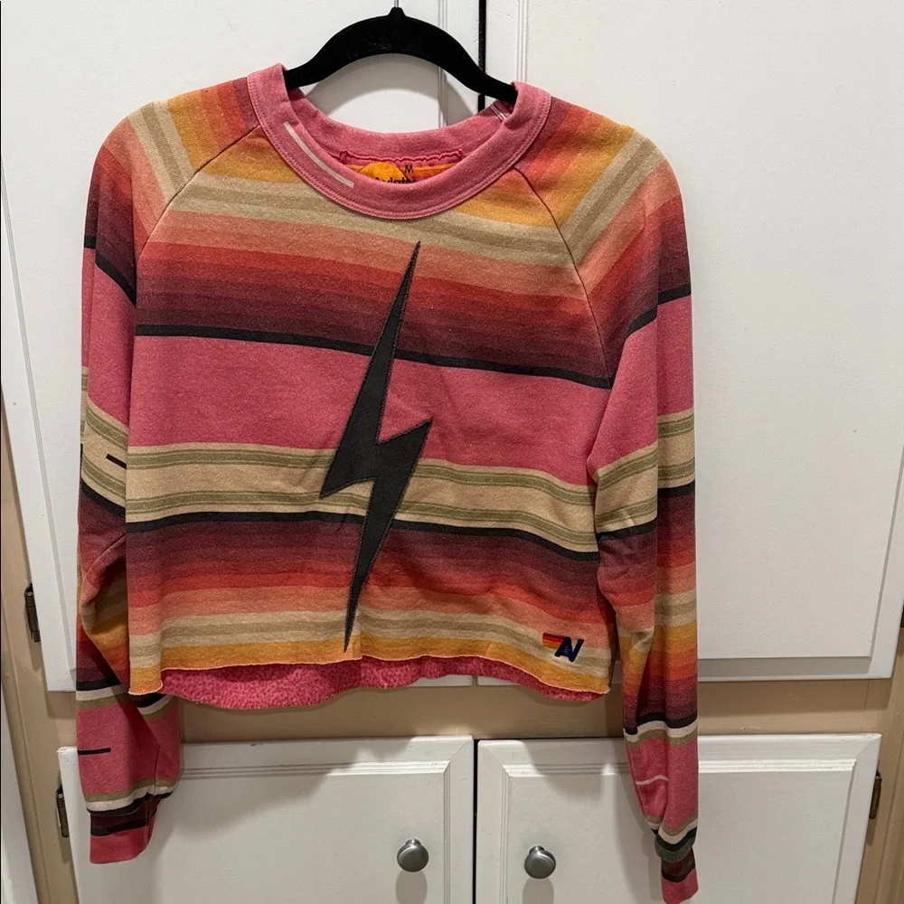 Aviator Nation Serape Bolt Stitch
Cropped Sweatshirt & Jogger Set - Picture 12 of 12